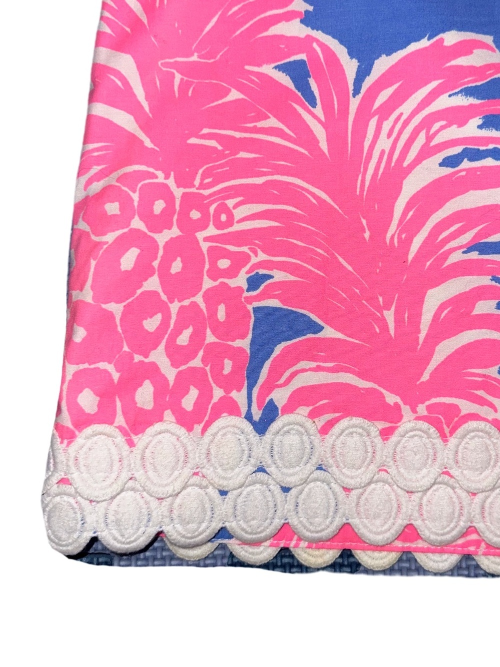 Lilly Pulitzer Izzy Skirt in Blue Haven Little Flamenco Pineapple Print Size 10 - Picture 5 of 9